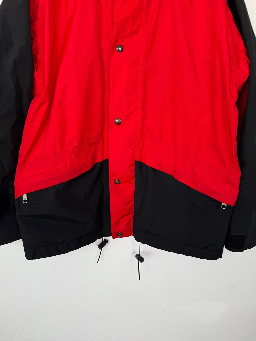 Vintage The North Face Size M Gore-Tex Red Black Hooded Jacket